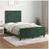 Image de Cadre de Lit avec Tête de Lit, Lit Rembourré, Lit Double, Lit Adulte de Chambre à Coucher Intérieur, Moderne, Vert 3270575