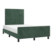 Image de Cadre de Lit avec Tête de Lit, Lit Rembourré, Lit Double, Lit Adulte de Chambre à Coucher Intérieur, Moderne, Vert 3270581