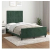 Image de Cadre de Lit avec Tête de Lit, Lit Rembourré, Lit Double, Lit Adulte de Chambre à Coucher Intérieur, Moderne, Vert 3270593