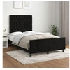 Image de Cadre de Lit avec Tête de Lit, Lit Rembourré, Lit Double, Lit Adulte de Chambre à Coucher Intérieur, Moderne, Noir 3270598