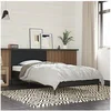 Image de Bedframe bewerkt hout en metaal zwart 100x200 cm845522