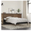 Image de Bedframe bewerkt hout en metaal zwart 100x200 cm845587
