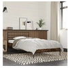 Image de Bedframe bewerkt hout en metaal gerookt eikenkleurig 75x190 cm845624
