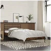 Image de Bedframe bewerkt hout en metaal gerookt eikenkleurig 90x190 cm845629