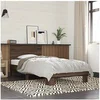 Image de Bedframe bewerkt hout en metaal bruin eikenkleurig 100x200 cm845741