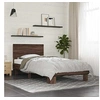 Image de Bedframe bewerkt hout en metaal bruin eikenkleurig 90x200 cm845811