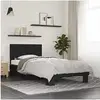 Image de Bedframe bewerkt hout en metaal zwart 75x190 cm845812