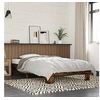 Image de Bedframe bewerkt hout en metaal gerookt eikenkleurig 100x200 cm845869