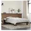 Image de Bedframe bewerkt hout en metaal bruin eikenkleurig 75x190 cm845881