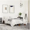 Image de Bedframe bewerkt hout metaal gerookt eikenkleurig 140x190 cm845899