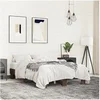 Image de Bedframe bewerkt hout metaal bruin eikenkleur 140x190 cm845901