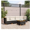 Image de Salon de jardin modulable rotin noir 5 pieces