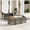 Image de Salon de jardin modulable rotin 6 pieces gris x 63.5 x 36 cm 2 personnes