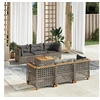 Image de Salon de jardin modulable rotin gris 7 pieces