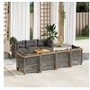 Image de Salon de jardin modulable rotin gris 8 pieces 63.5 x 63.5 x 36