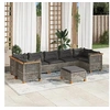 Image de Salon de jardin modulable rotin gris 8 pieces