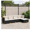 Image de Salon de jardin modulable rotin noir 5 pieces 56.5 x 56.5 x 56.5