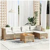 Image de Salon de jardin modulable GENERIQUE resine tressee beige 6 pieces x 63.5 x 36 cm