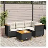 Image de Salon de jardin modulable rotin noir 5 pieces 63.5 x 63.5 x 36