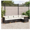Image de Salon de jardin modulable rotin noir 5 pieces 5 personnes