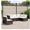Image de Salon de jardin modulable noir rotin 2 personnes x 63.5 x 56.5 cm 5 pieces