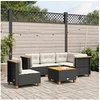 Image de Salon de jardin modulable rotin noir 6 pieces