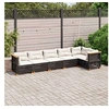 Image de Salon de jardin modulable rotin noir 6 pieces 6 personnes