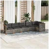 Image de Salon de jardin modulable GENERIQUE - Lot de 6 pièces - 2 personnes - Résine tressée gris