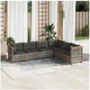 Image de Salon de jardin modulable - Lot de 6 pieces - Resine tressee - 63.5 x 63.5 x 56.5 cm