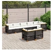 Image de Salon de jardin modulable rotin noir 8 pieces 8 personnes