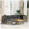 Image de Salon de jardin modulable GENERIQUE resine tressee gris 7 pieces x 63.5 x 36 cm