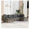 Image de Salon de jardin modulable GENERIQUE gris resine tressee 6 pieces x 63.5 x 56.5 cm