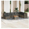 Image de Salon de jardin modulable rotin 9 pieces gris x 63.5 x 36 cm