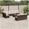 Image de Salon de jardin modulable GENERIQUE resine tressee gris 9 pieces x 63.5 x 56.5 cm