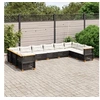 Image de Salon de jardin modulable rotin noir 10 pieces 10 personnes