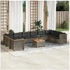 Image de Salon de jardin modulable GENERIQUE gris 11 pieces resine tressee x 63.5 x 36 cm