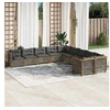Image de Salon de jardin modulable rotin gris 10 pieces x 56.5 cm