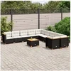 Image de Salon de jardin modulable 11 pieces noir rotin x 63.5 x 36 cm