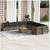 Image de Salon de jardin modulable rotin gris 11 pieces x 63.5 x 36 cm