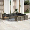 Image de Salon de jardin modulable GENERIQUE 11 pieces resine tressee x 63.5 x 36 cm