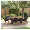 Image de Ensemble de salle à manger pour jardin 9 pcs Noir et marron, Ensemble de jardin Alfresco, meubles de patio stylés, 3261624