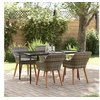 Image de Ensemble repas jardin 5 pièces Gris Poly Rattan 3261680