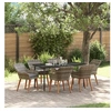 Image de Ensemble de salle à manger pour jardin 7 pcs Gris polyrotin, Set de jardin élégant, matériaux résistants aux UV, 3261681