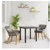 Image de Ensemble de repas de jardin 3 pièces en poly rattan gris 3261684