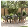 Image de Ensemble de salle à manger pour jardin 7 pcs Gris polyrotin, Set de jardin élégant, matériaux résistants aux UV, 3261689