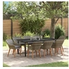 Image de Ensemble de salle à manger pour jardin 9 pcs Gris polyrotin, Set de jardin élégant, matériaux résistants aux UV, 3261690