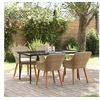 Image de Ensemble de salle à manger de jardin 5 pièces beige en poly rattan 3261694