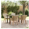 Image de Ensemble de salle à manger de jardin 5 pièces en rattan poly beige 3261700