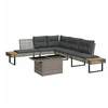 Image de Salon de jardin avec coussins 2pcs gris résine tressée et verre 3277496