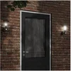Image de Applique murale d'extérieur avec capteur noir acier inoxydable, éclairage mural d'extérieur, lampe murale de jardin, 4006242